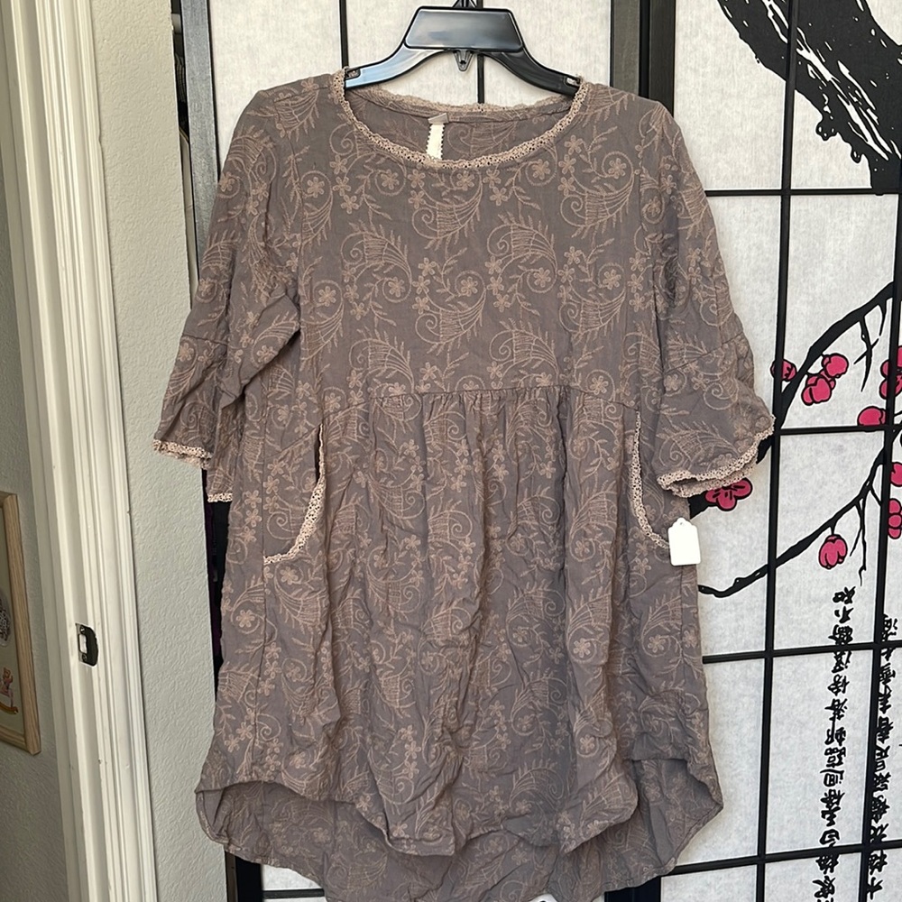 Uncle Frank Purple & Pink Boutique Blouse